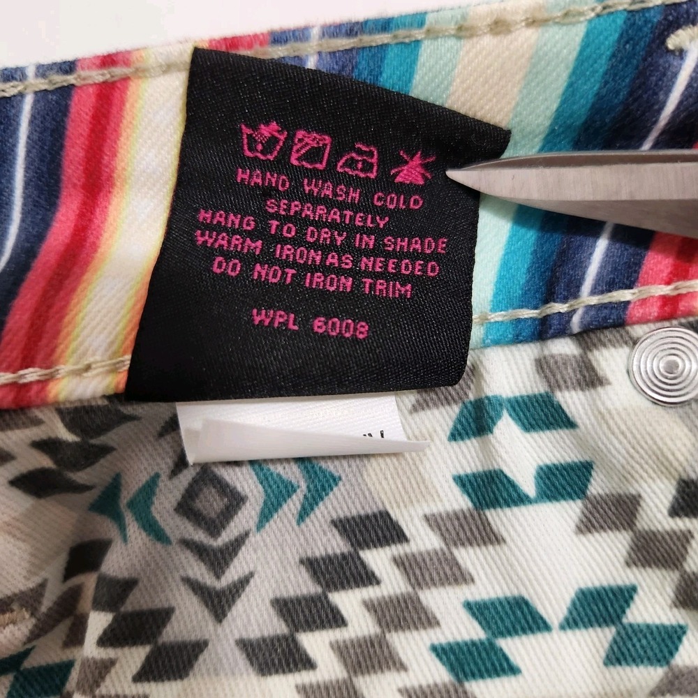 NWT Rock & Roll Denim x Hooey Baby Flare Jeans 28x34 Serape Western‎ Stretch NEW - Picture 8 of 15